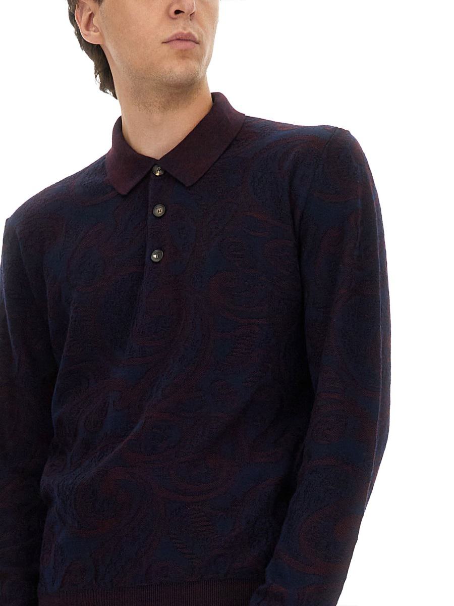 Etro Langarm-Poloshirt