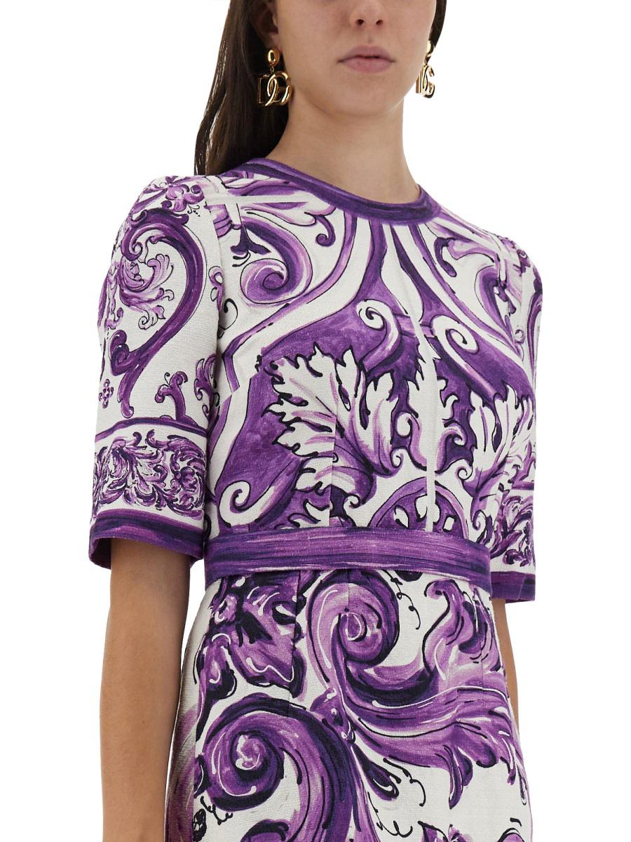 Dolce & Gabbana Minikleid mit Majolika-Print