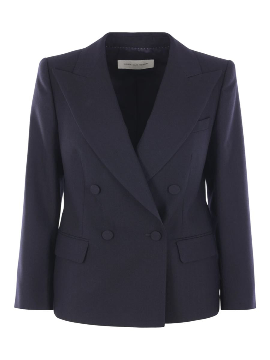 Dries Van Noten Beaura Zweireihige Wolljacke