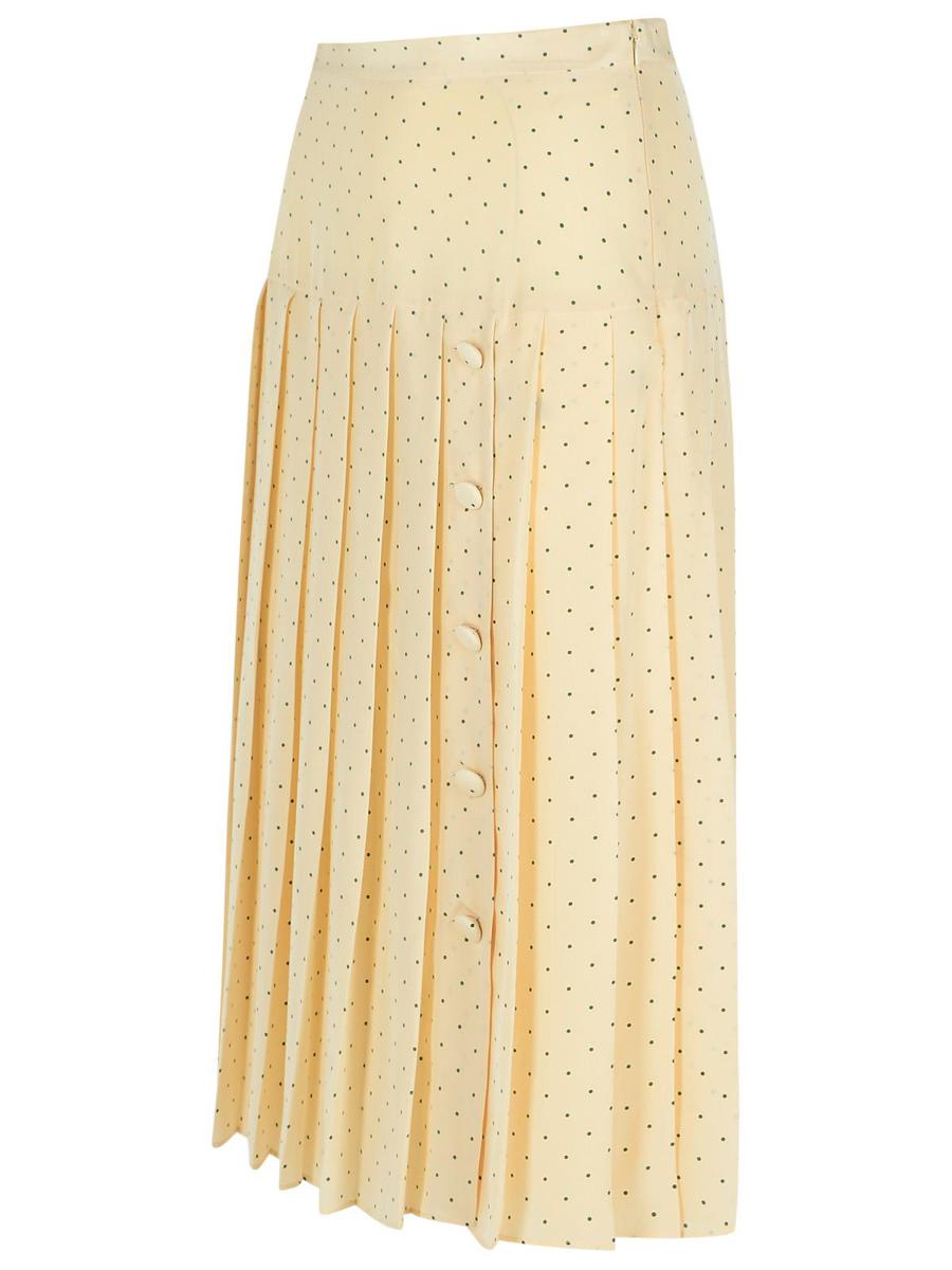 Alessandra Rich Creme Seidenrock