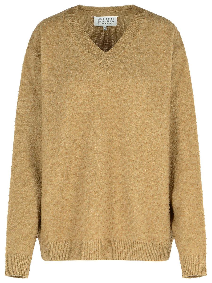 Beigefarbener Pullover aus Wollmischung von Maison Margiela