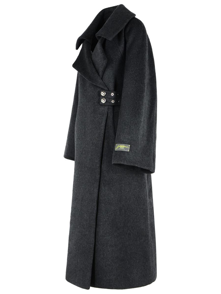Grauer Mantel aus Wollmischung von Ganni