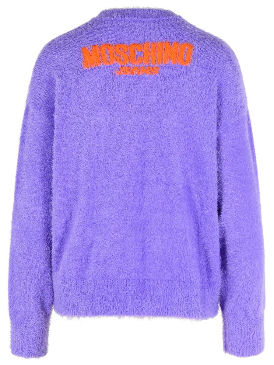 Moschino Jeans – Lilafarbener Polyamid-Pullover
