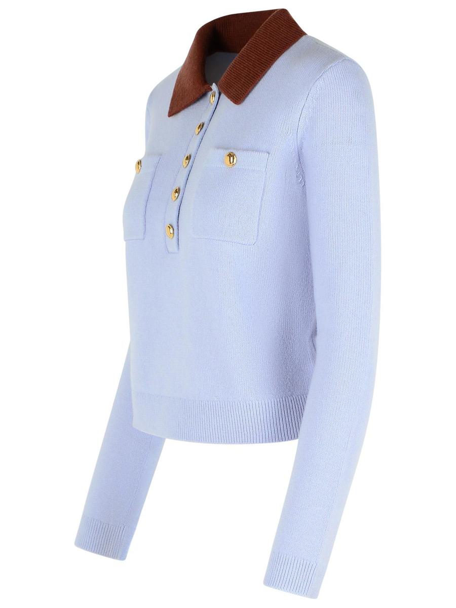 Blauer Pullover aus Wollmischung von Self-Portrait