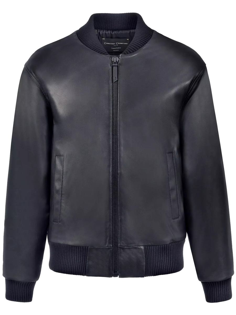 Christina Crawford Leder Bomberjacke Kleidung