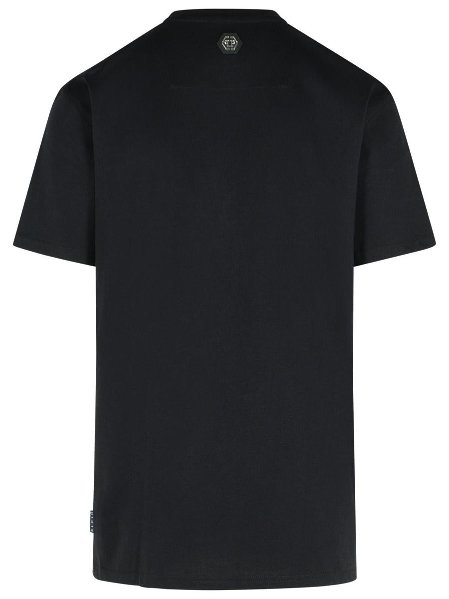 Schwarzes Baumwoll-T-Shirt von Philipp Plein