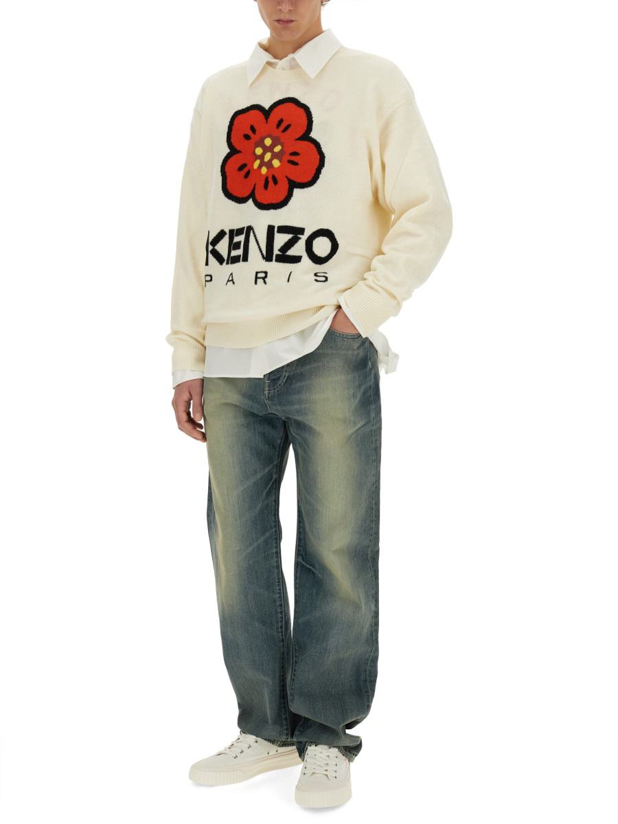 Kenzo-Jersey mit aufgestickter Boke-Blume