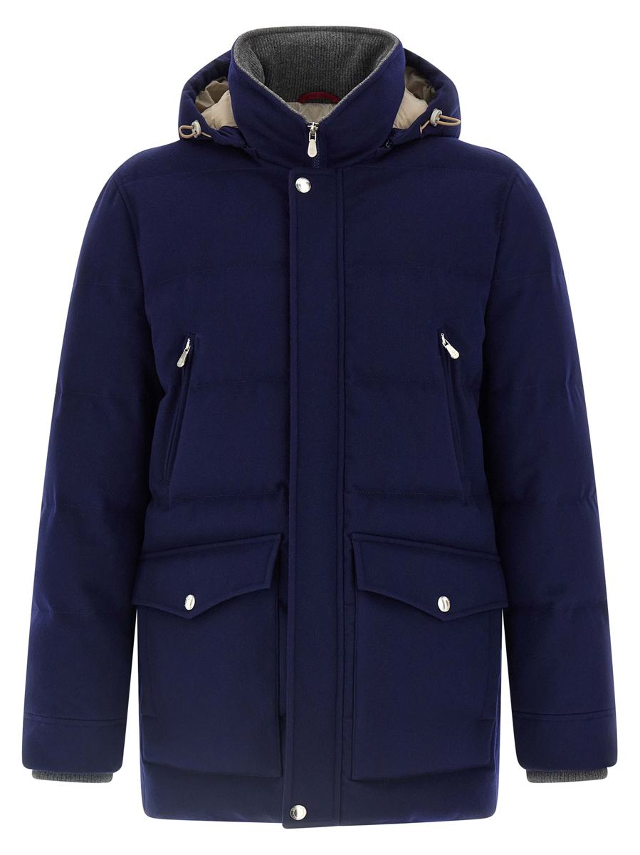 Brunello Cucinelli Flanell-Daunenjacke