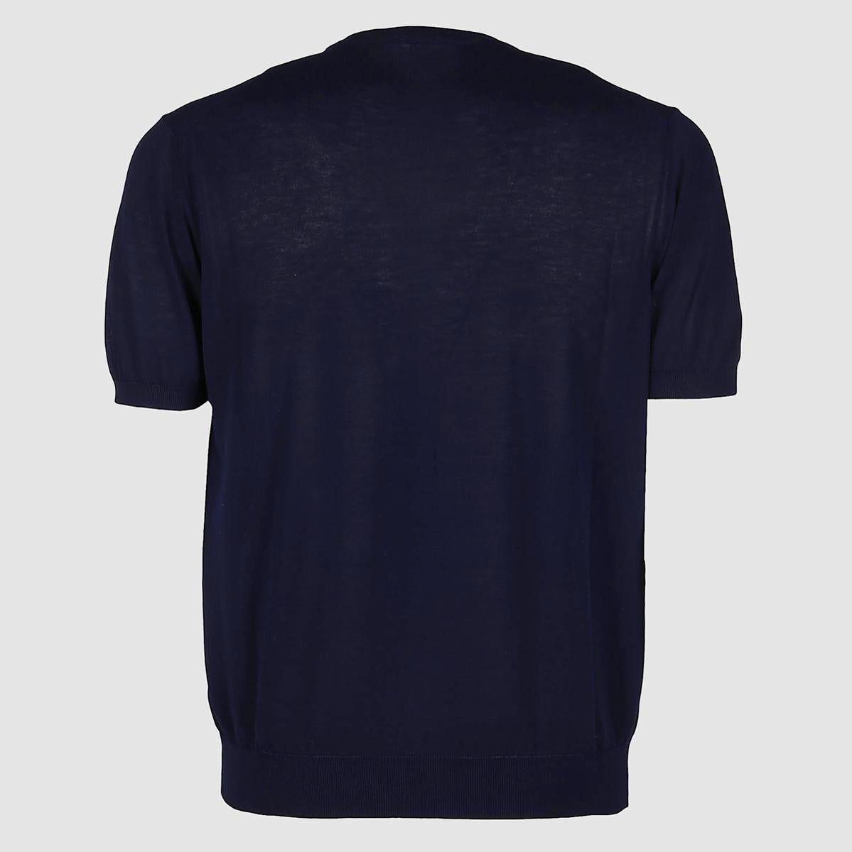 Malo Blaues Baumwoll-T-Shirt