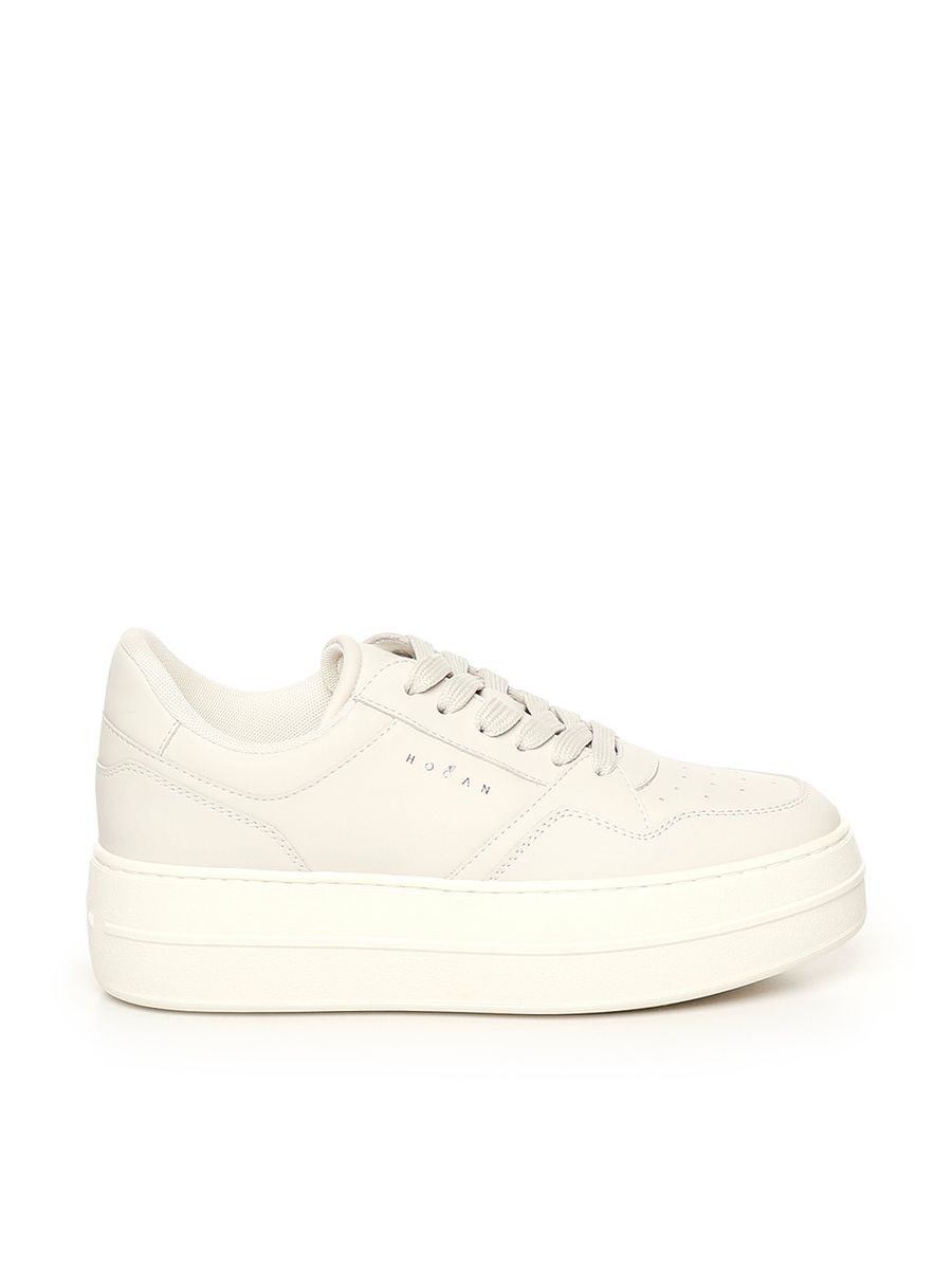 Hogan – Hellbeige Sneakers aus Kalbsleder