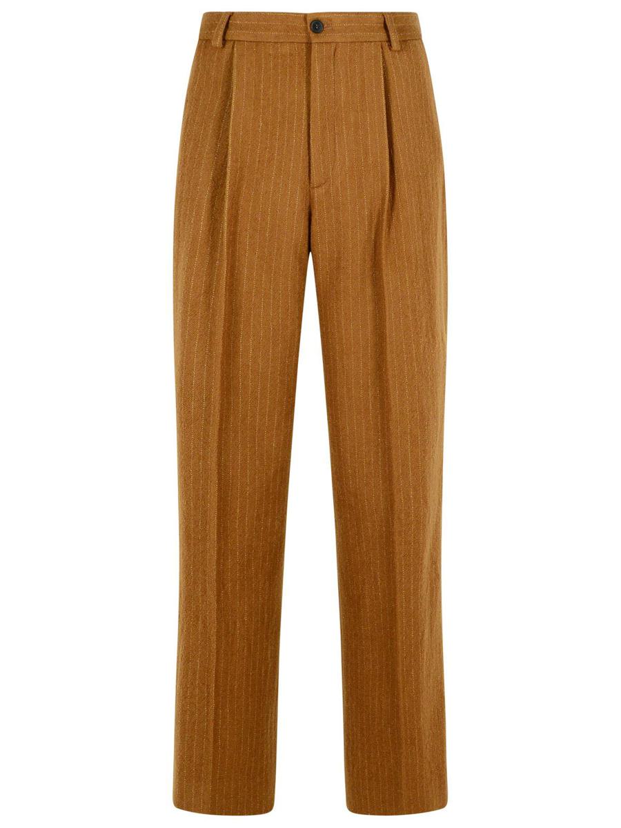 Dries Van Noten – Gerade braune Wollhose „Penrud“.