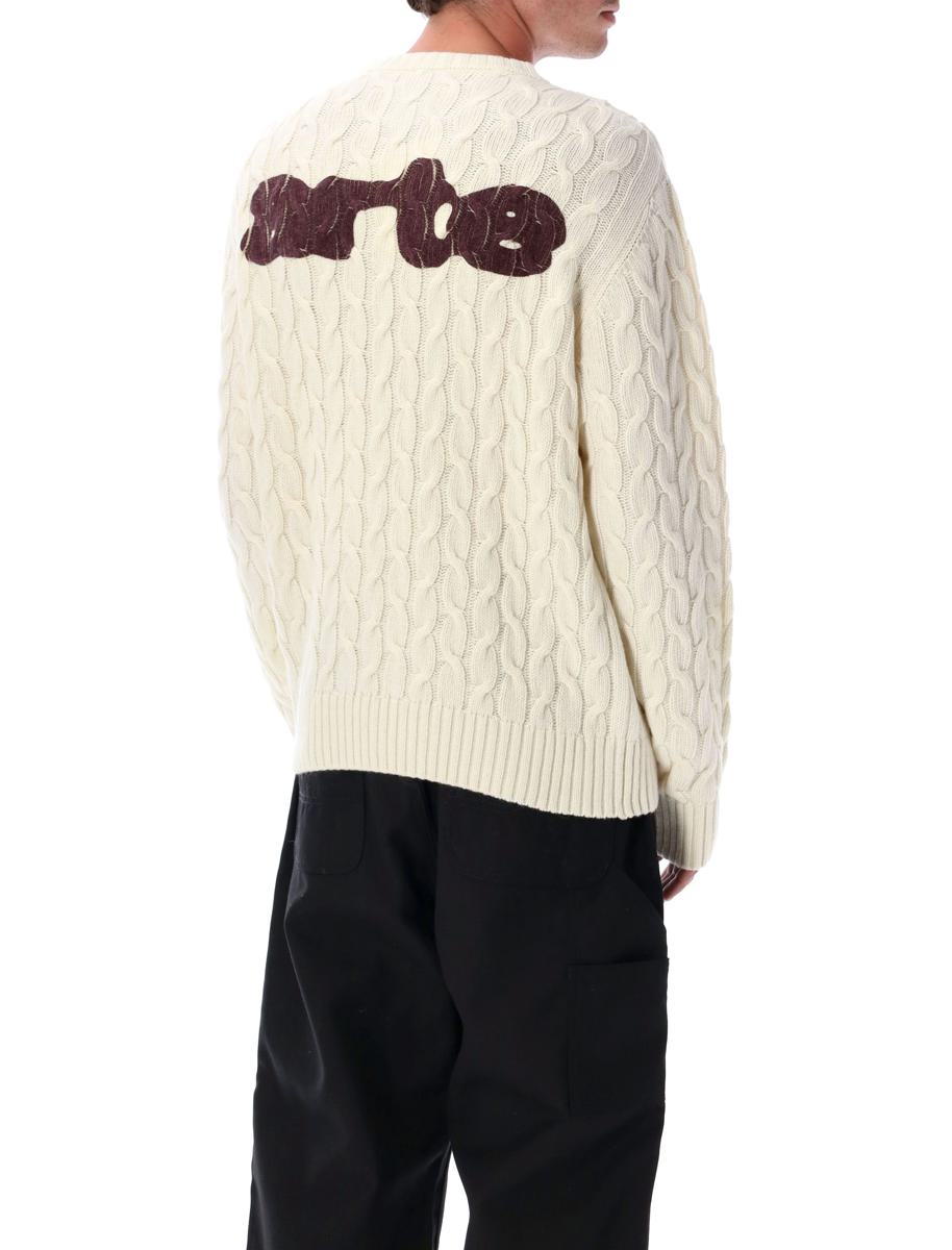 Arte – Cremefarbener Zopfmusterpullover