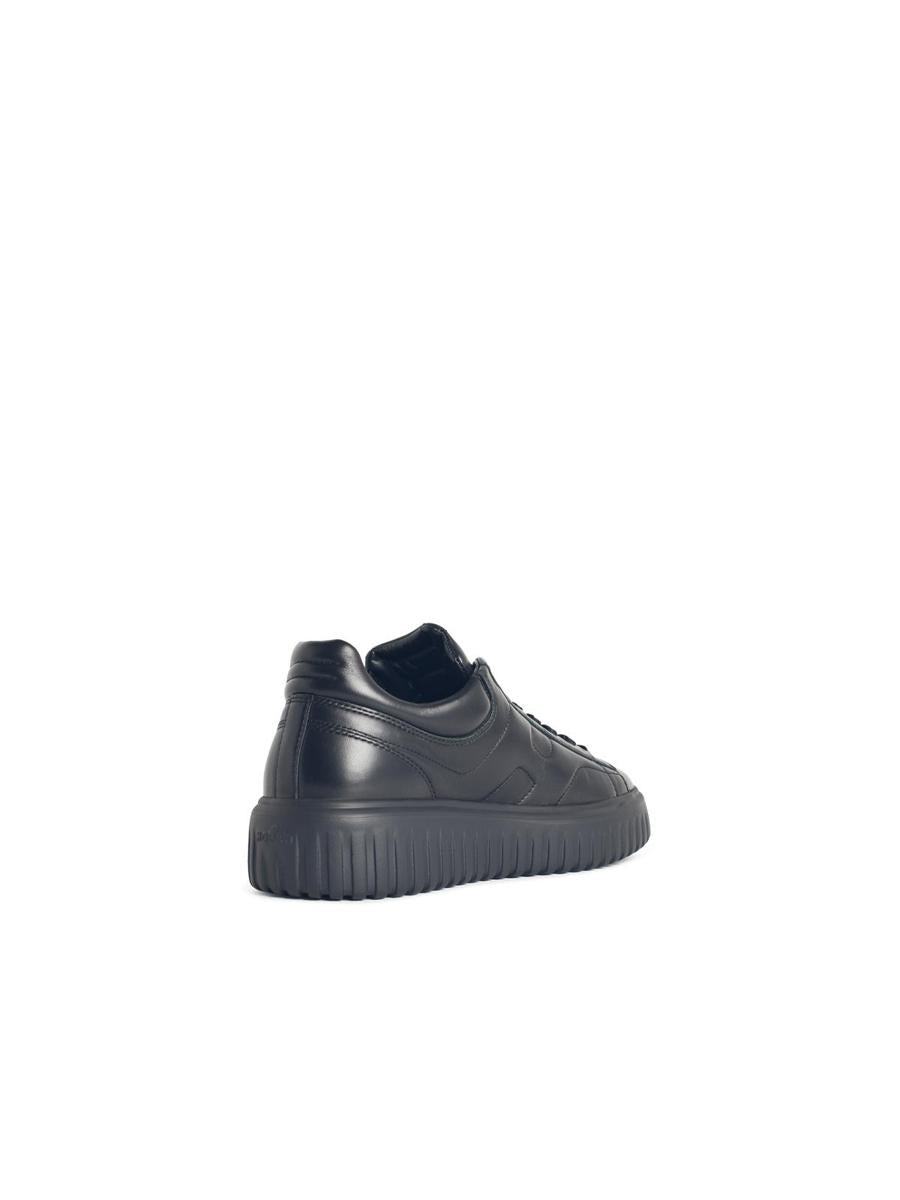 Hogan – Schwarze Leder-Sneaker mit „H-Streifen“