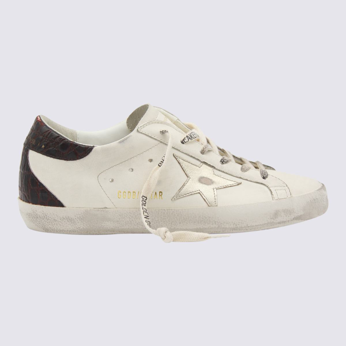 Golden Goose – Weiße und schwarze Ledersneaker