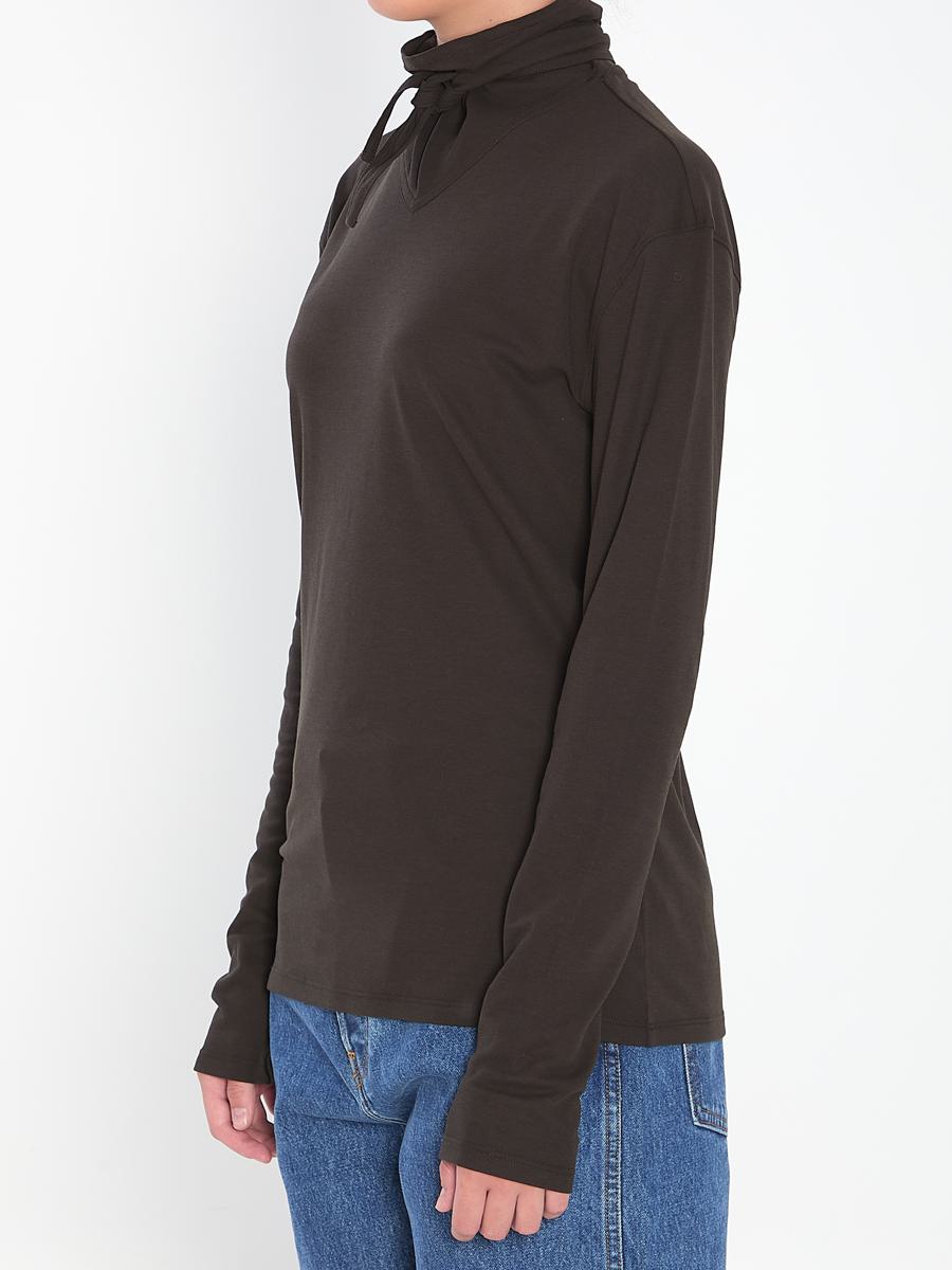 Langärmliges Foulard-Top