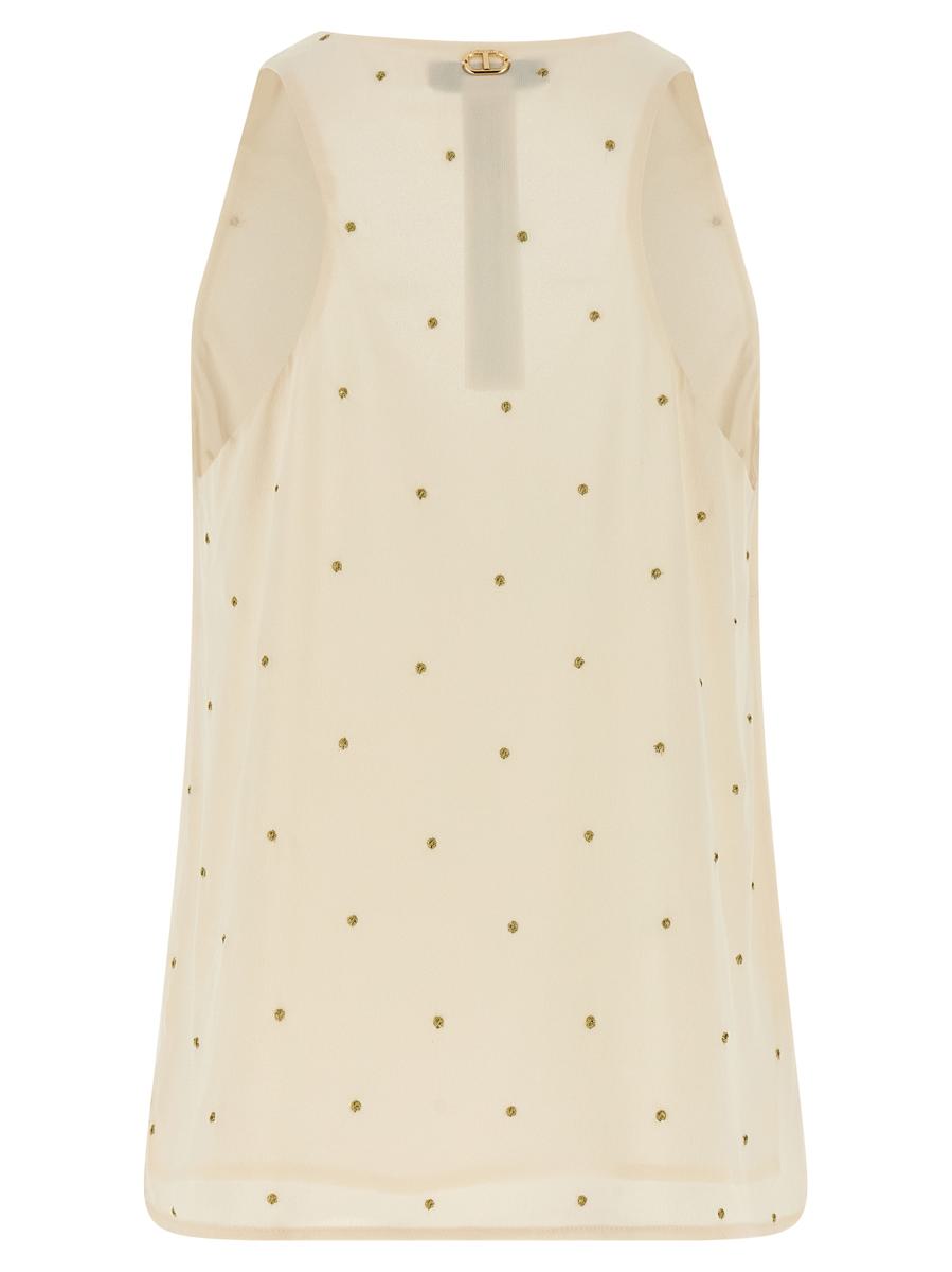 Twinset Tanktop mit Lurex-Stickerei