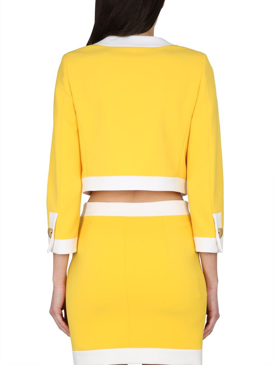 Moschino Crêpe-Jacke mit Herzknöpfen