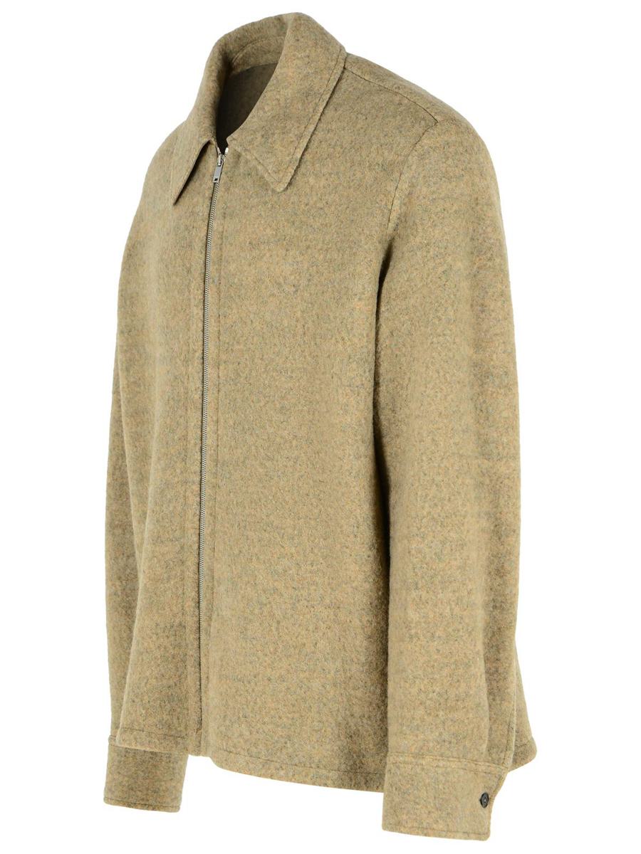 Jil Sander – Beigefarbene Jacke aus Wollmischung