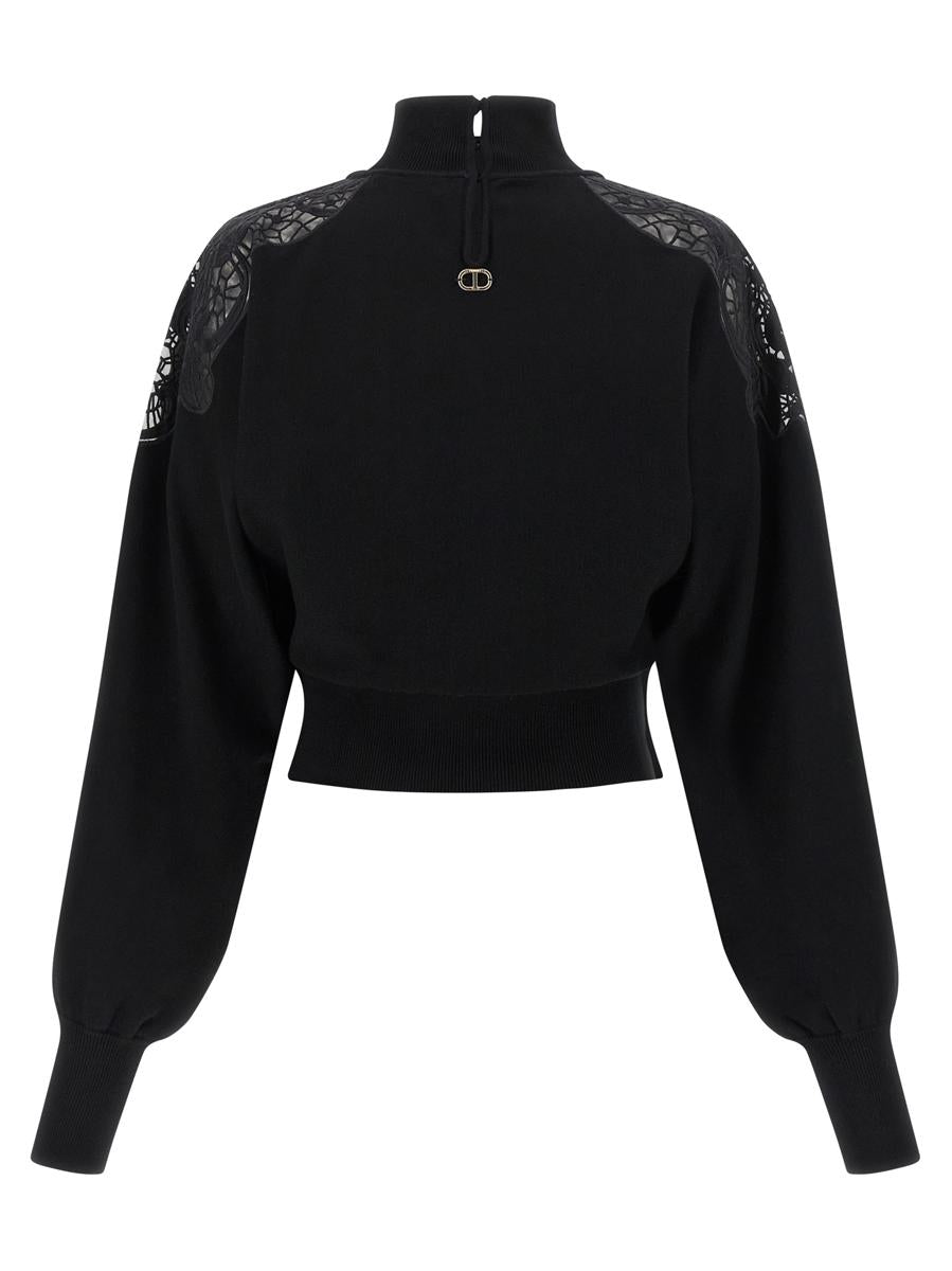 Twinset Tüll-Spitzenpullover