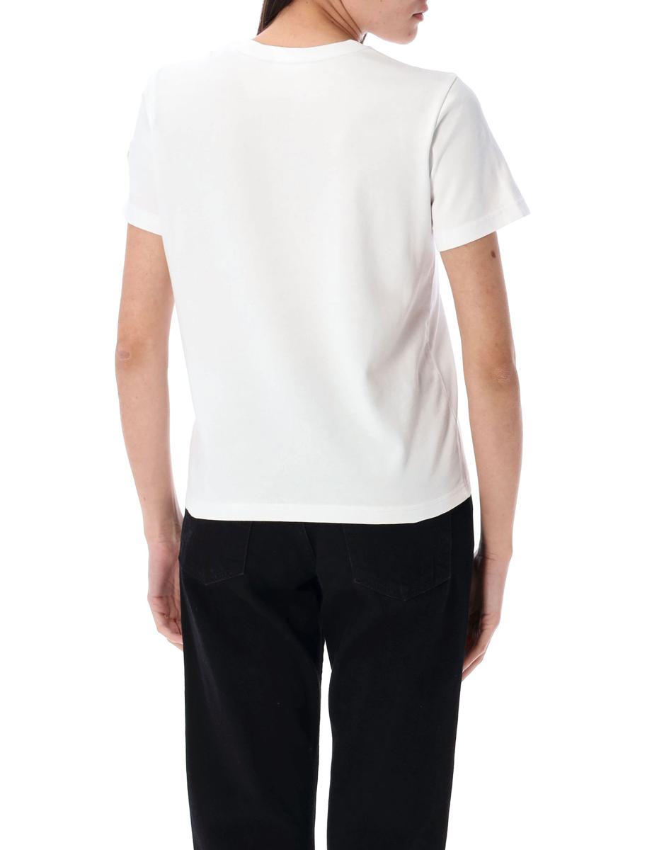 Moncler – T-Shirt mit aufgesticktem Kalligrafie-Logo