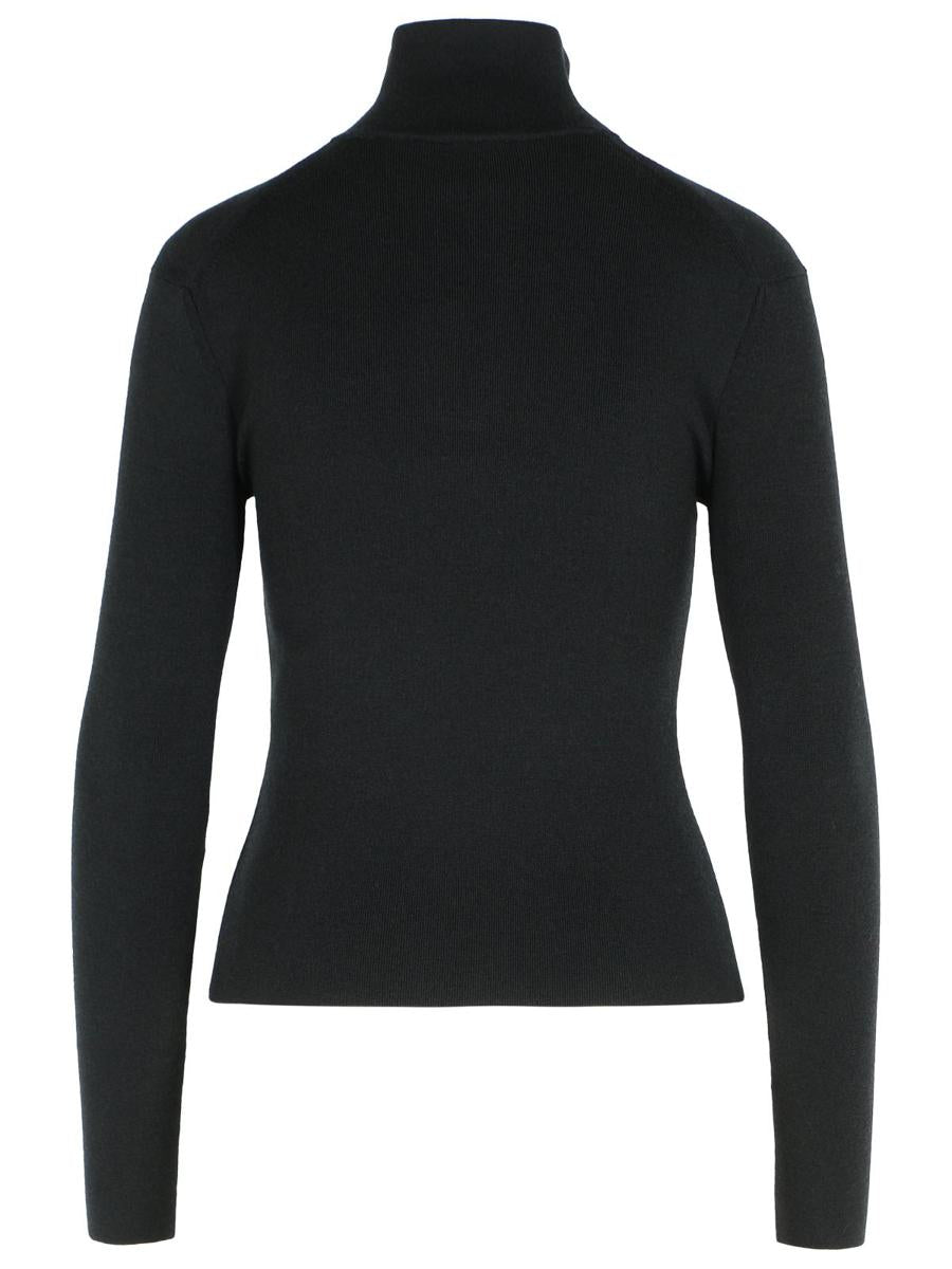 Schwarzer Pullover aus Merinowolle von Courrèges