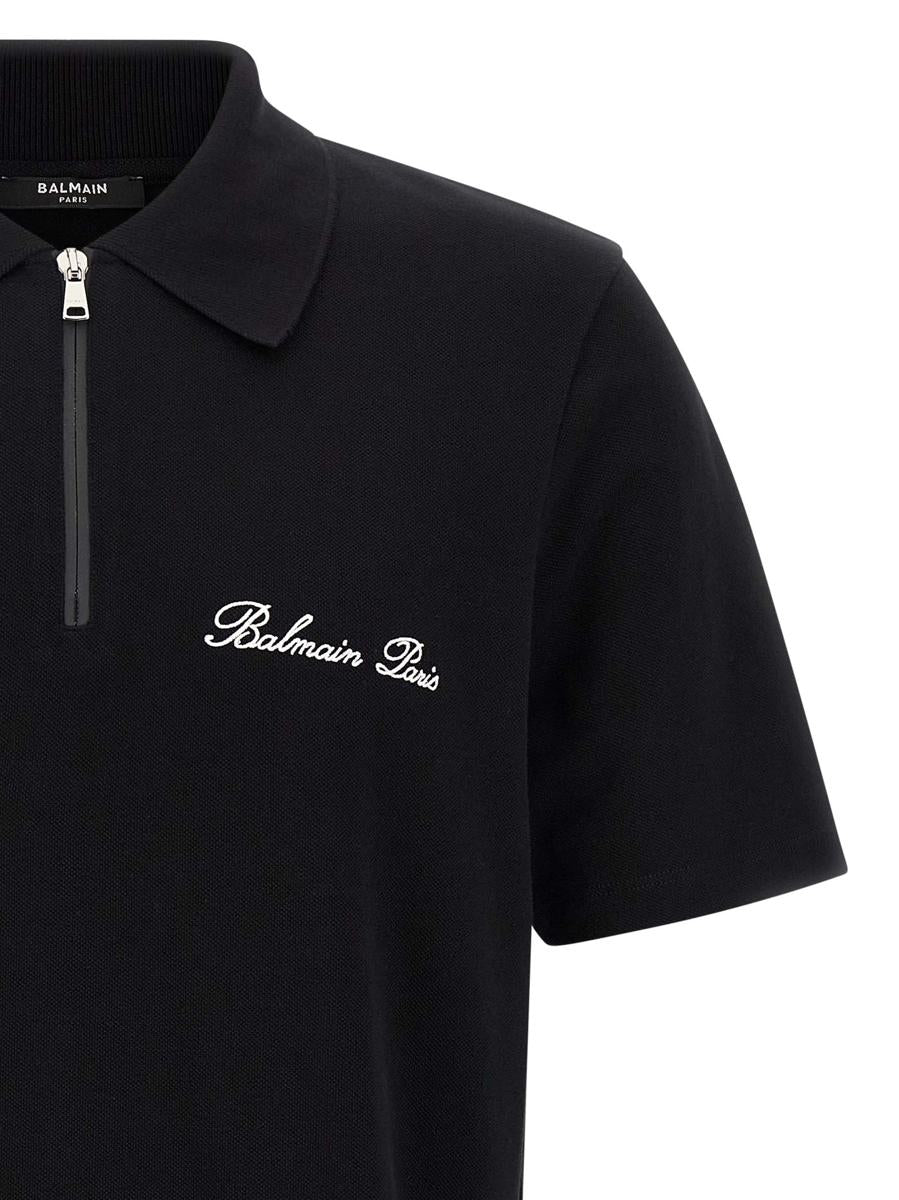 Poloshirt mit Balmain-Logostickerei
