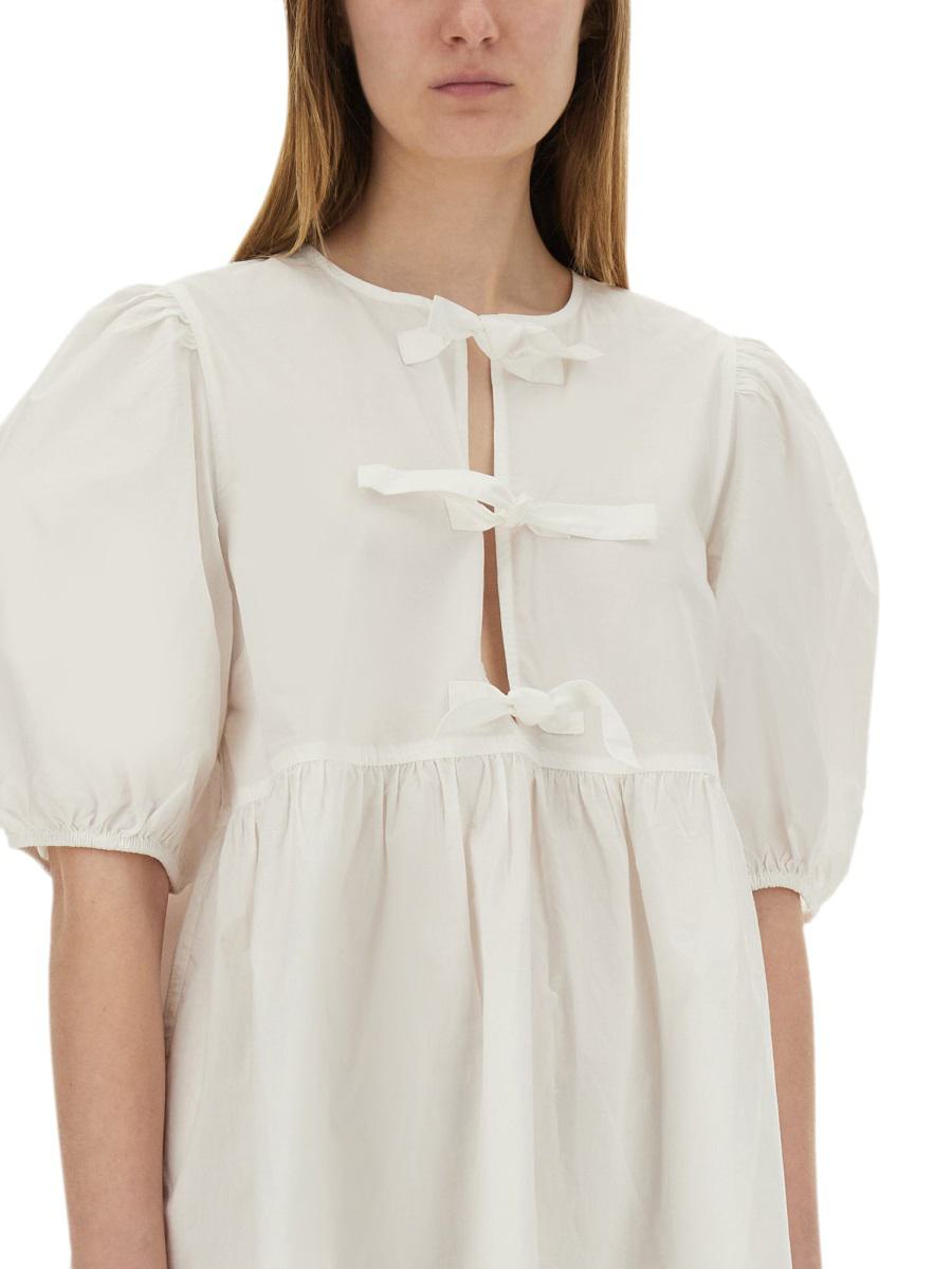Ganni Popeline-Minikleid