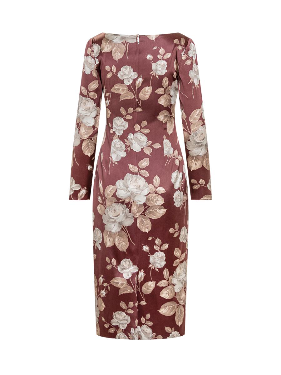Dolce & Gabbana Dolce & Gabbana – Blumenkleid mit geradem Ausschnitt