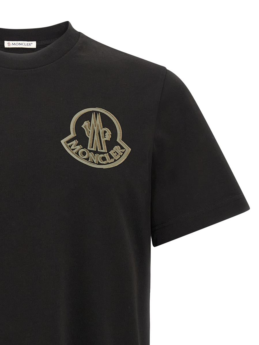 Moncler T-Shirt mit beflocktem Logo