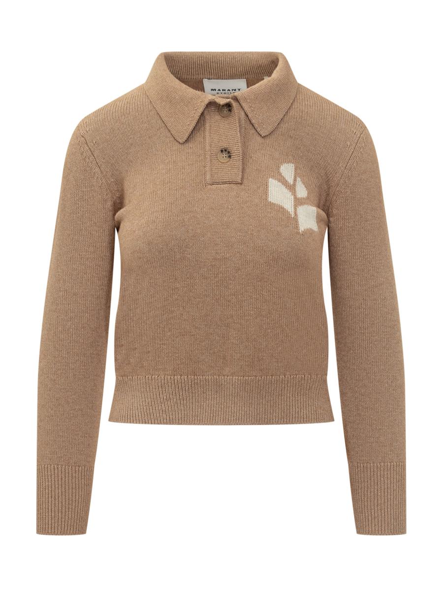 Isabel Marant Étoile Poloshirt mit gesticktem Marant Étoile-Logo