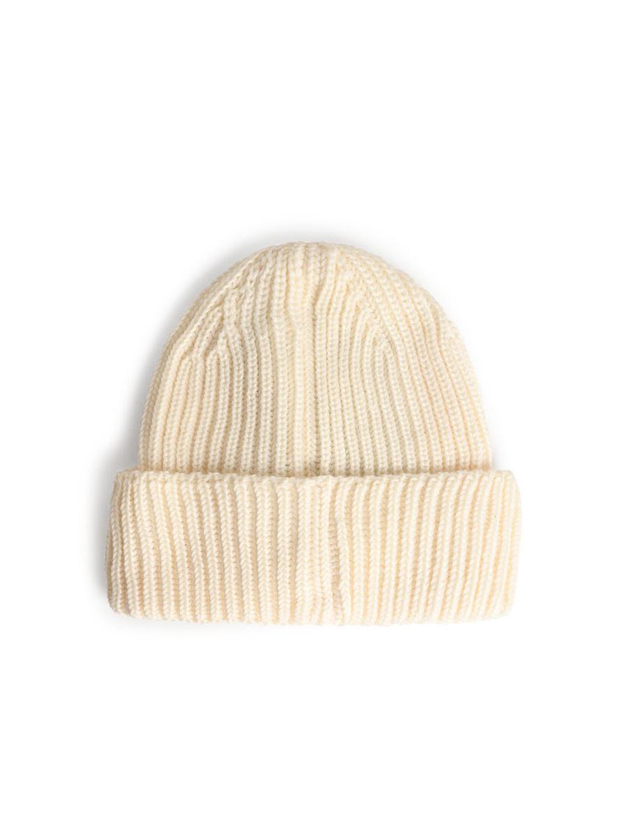 CP Company – Cremefarbene Mütze aus Merinowolle