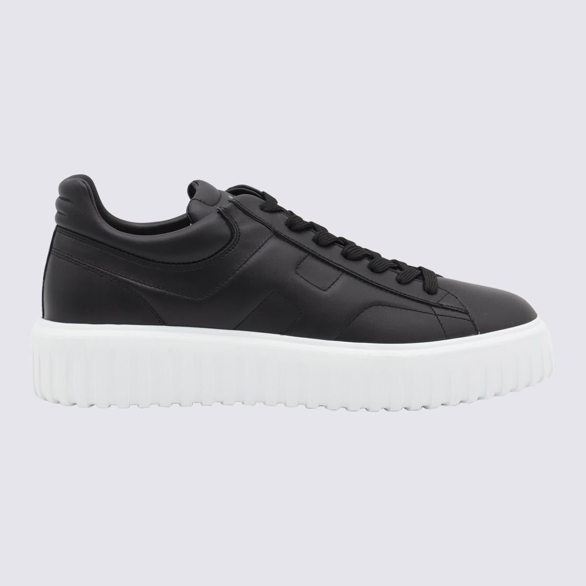Schwarze Ledersneaker von Hogan