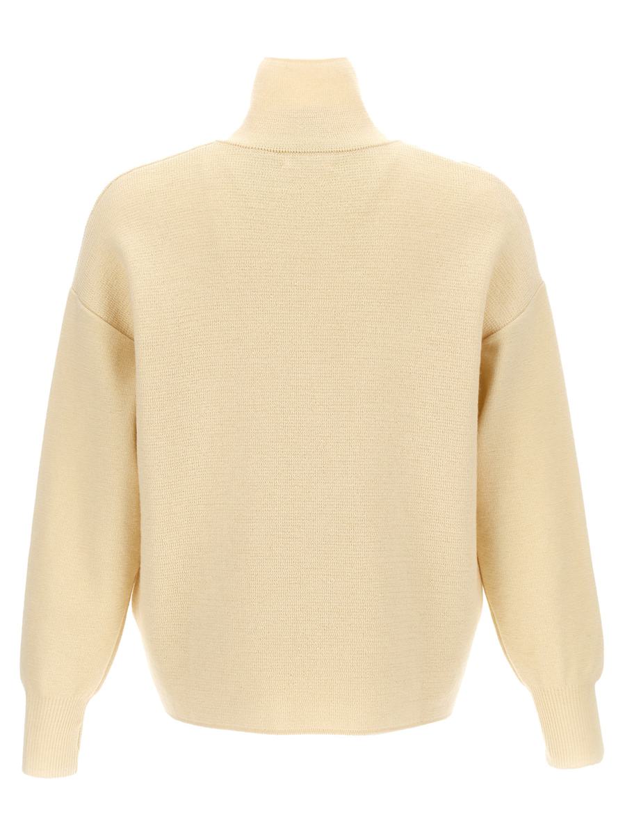 Ma'Ry'Ya Pullover mit halbem Reißverschluss