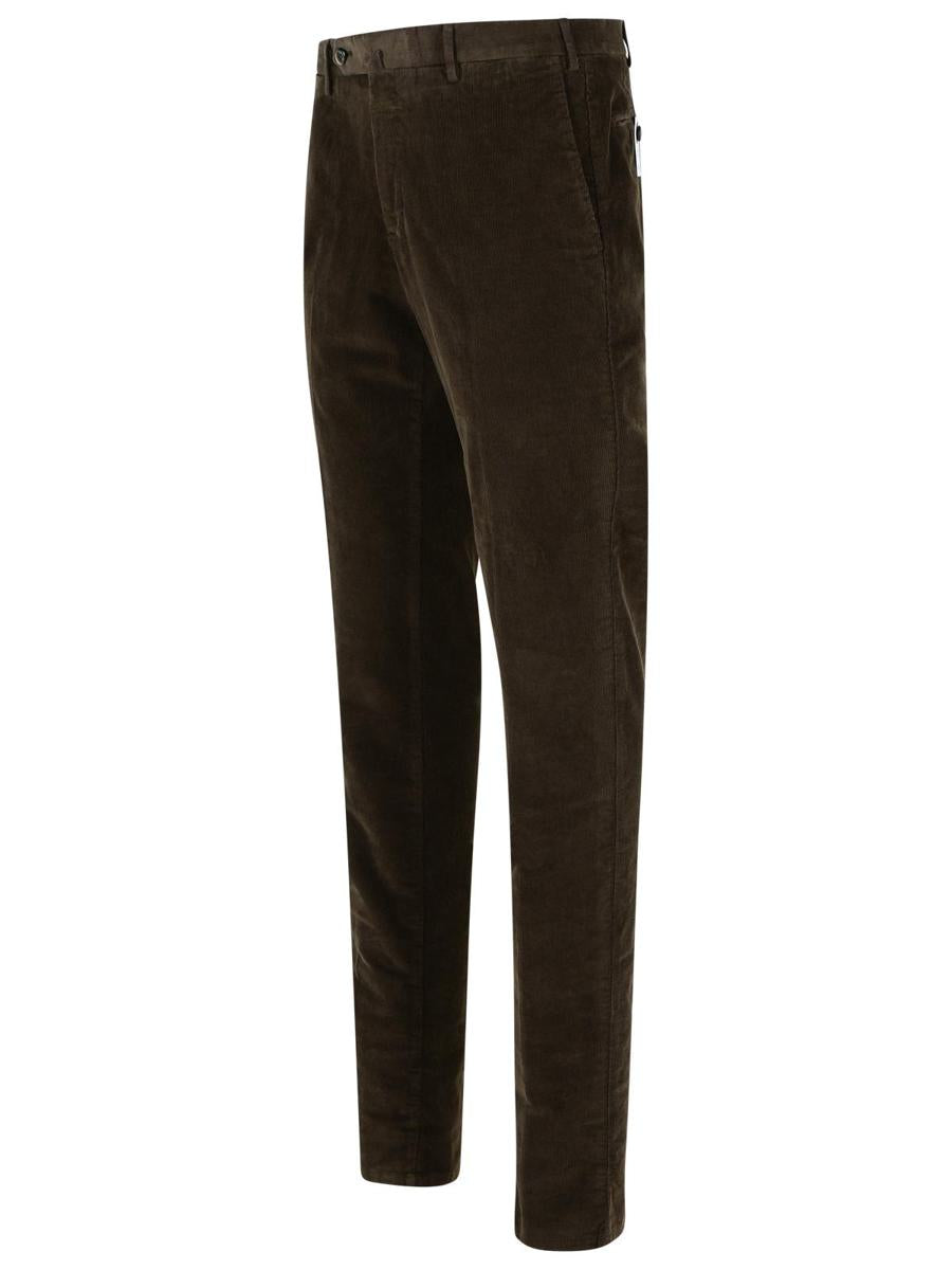 Pt Torino „Slim“-Baumwollhose in Braun