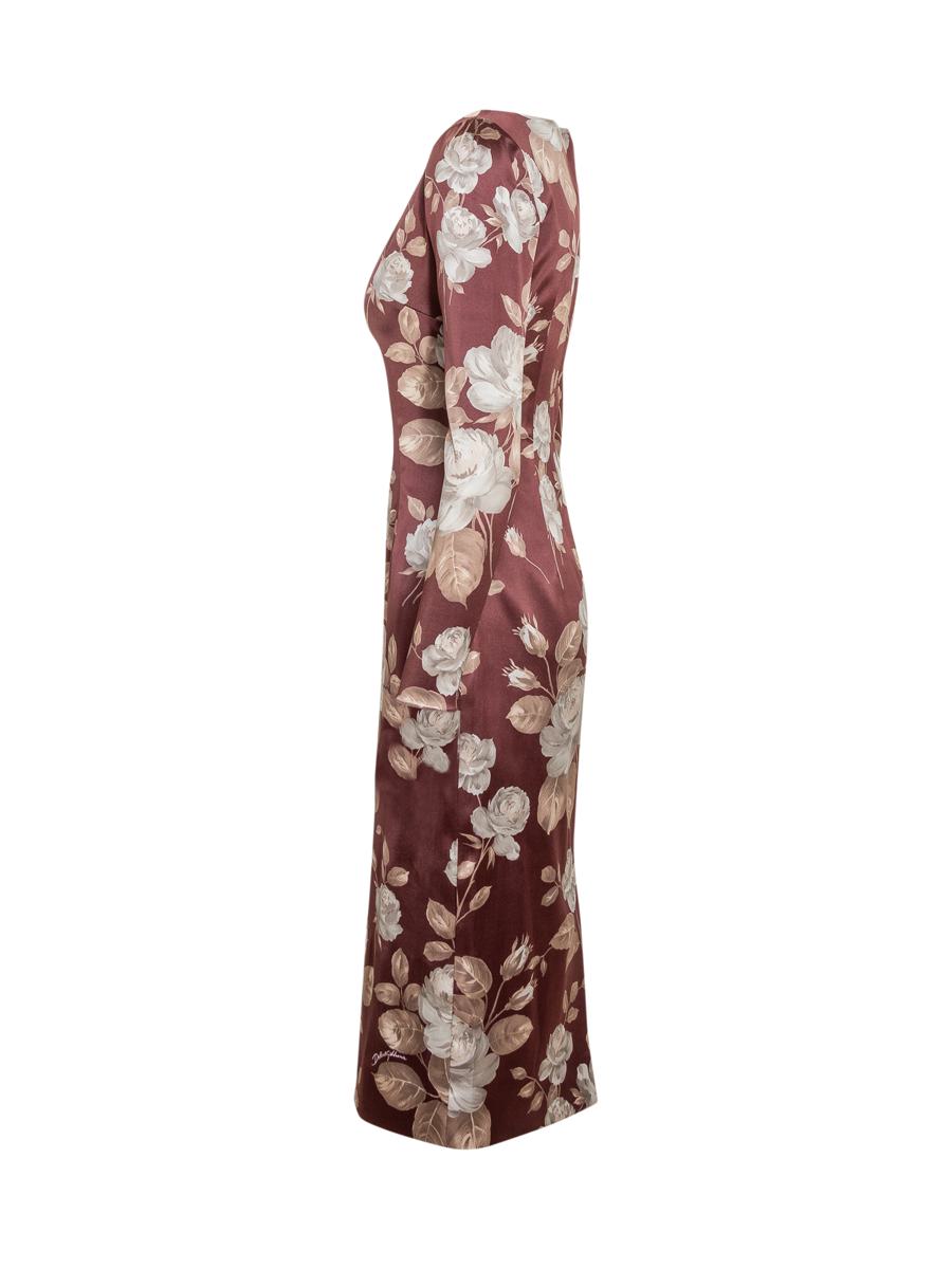 Dolce & Gabbana Dolce & Gabbana – Blumenkleid mit geradem Ausschnitt