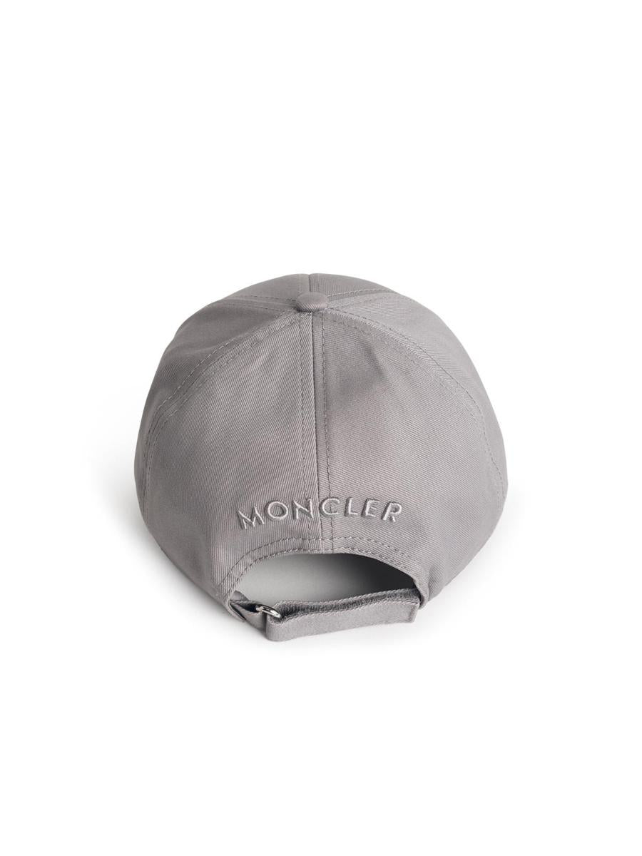 Moncler – Graue Baseballkappe aus Baumwolle