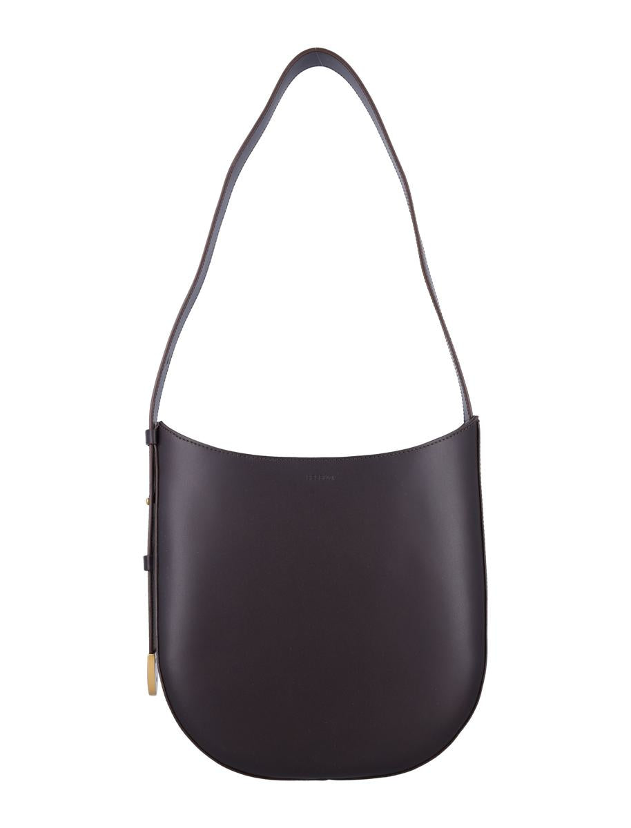 Sessun Grandre Amo Hobo-Tasche aus Leder mit bronzefarbenen Details