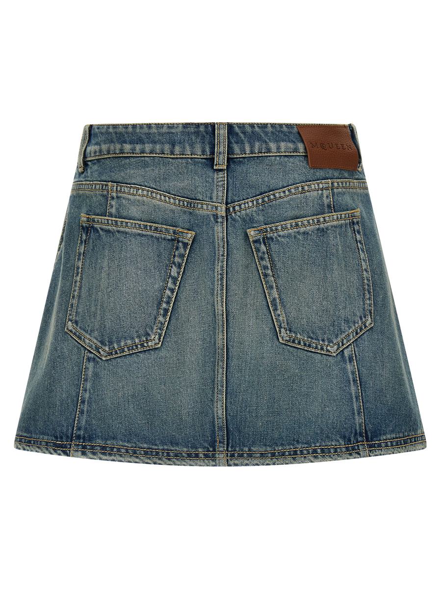 Alexander McQueen Denim-Minirock