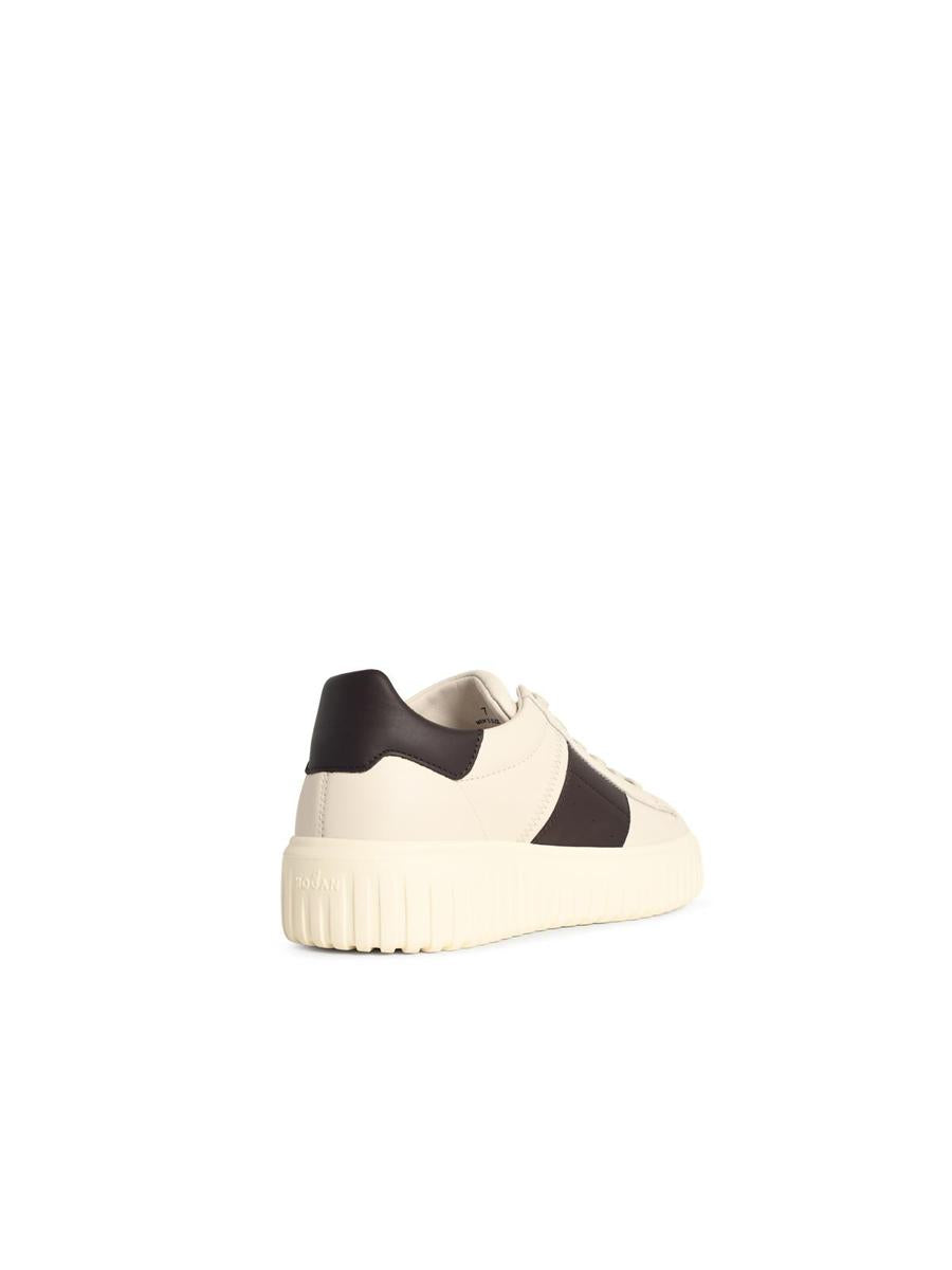 Hogan – Weiße Leder-Sneaker „H-Streifen“