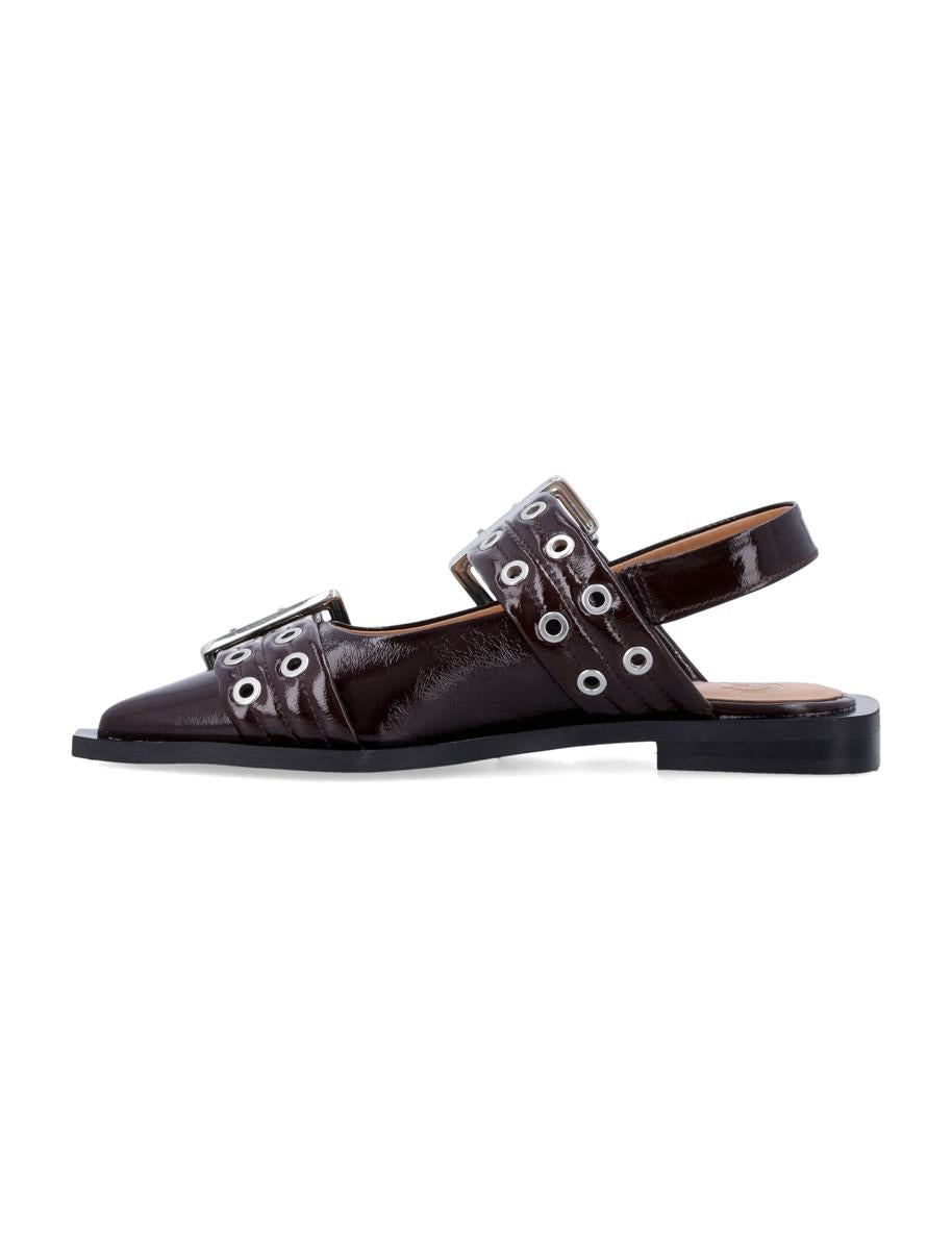 Ganni feminine Ballerinas mit Schnalle