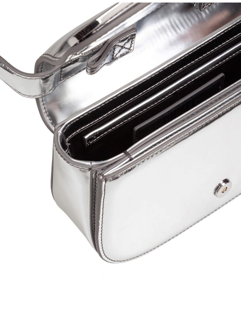Diesel – Strukturierte Tasche aus verspiegeltem Leder