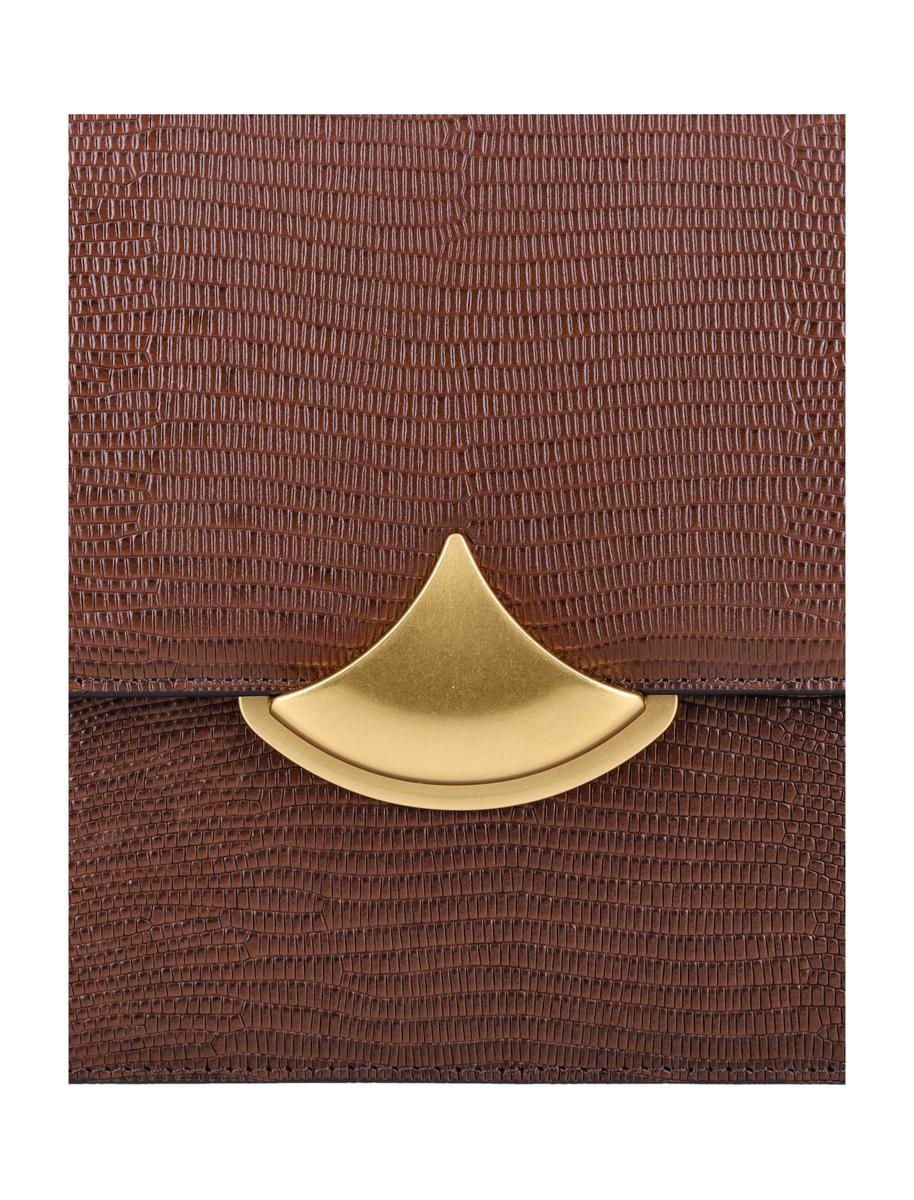 Sessun Sessùn Diviluz Box-Tasche aus Leder mit Eidechsenmuster