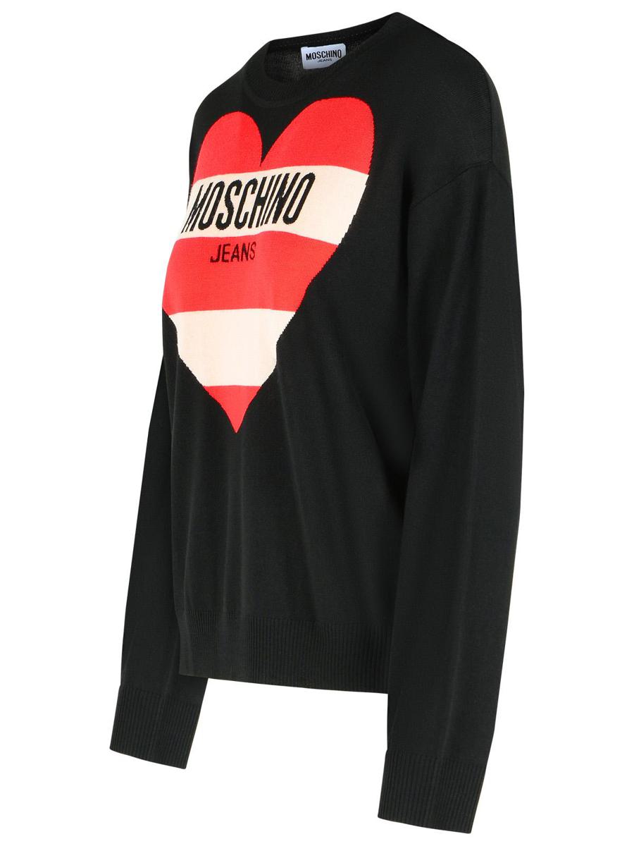 Schwarzer Pullover aus Schurwolle von Moschino Jeans