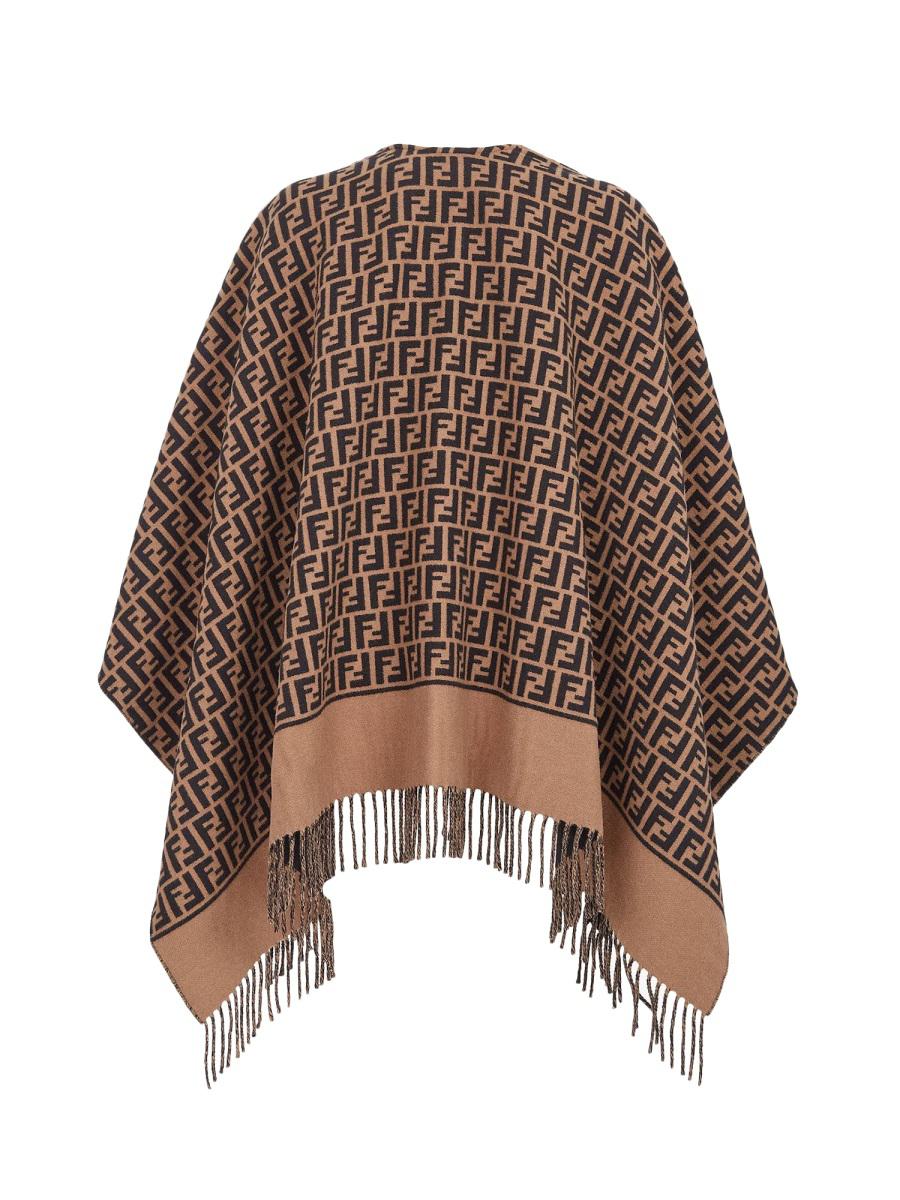 Fendi Poncho aus Wolle und Kaschmir
