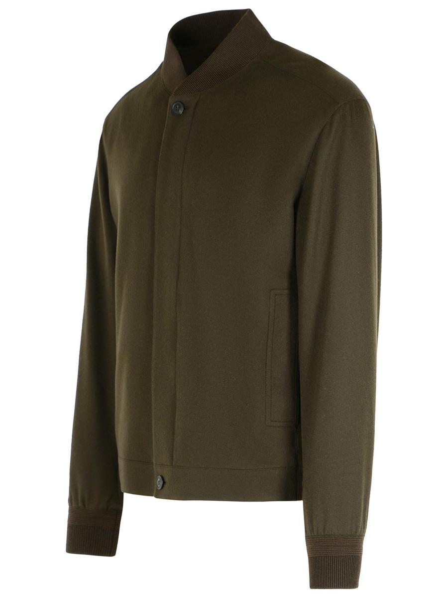 Zegna – Bomberjacke aus schokoladenbraunem Kaschmir