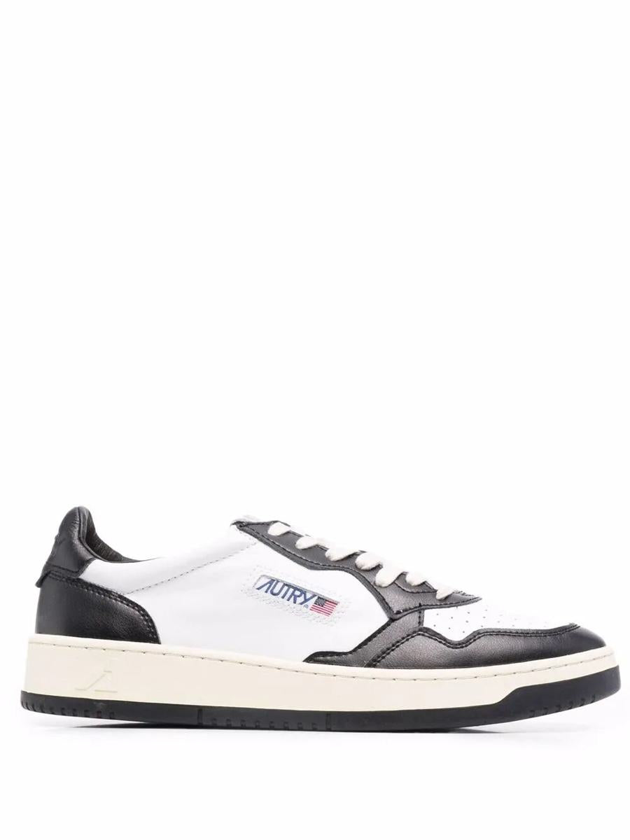 Autry „Medalist Low“ Zweifarbige Leder-Sneakers