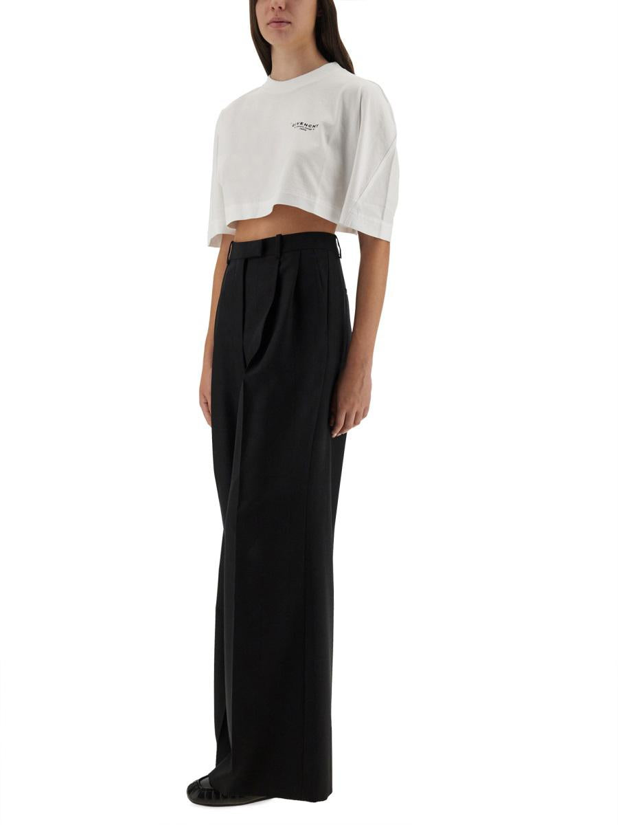 Givenchy – Kurzes T-Shirt mit Logo-Print