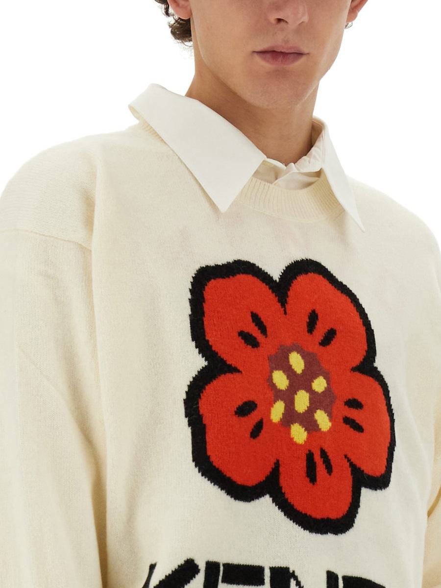 Kenzo-Jersey mit aufgestickter Boke-Blume