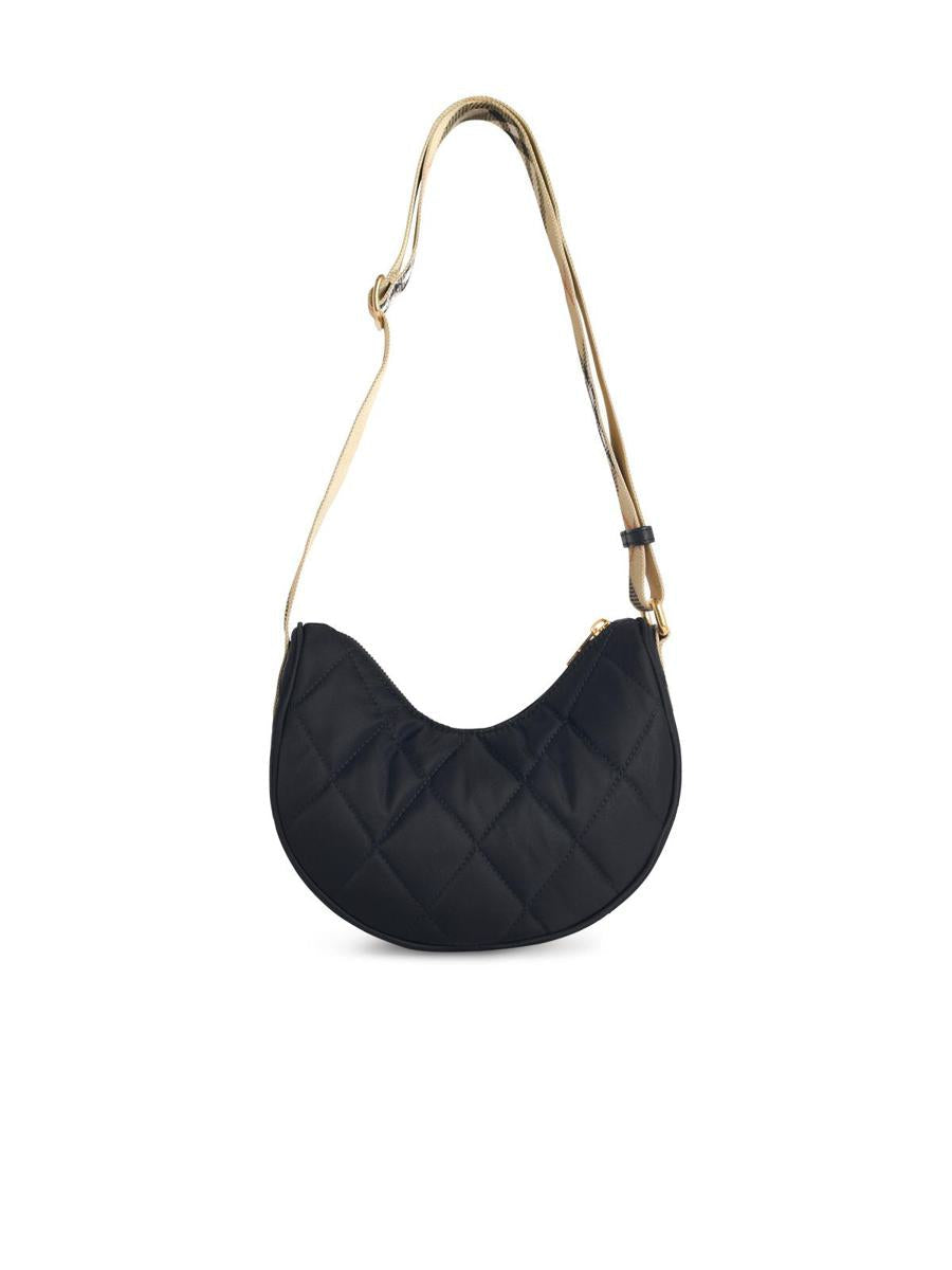 Burberry – Schwarze Stofftasche „Horsehoe“