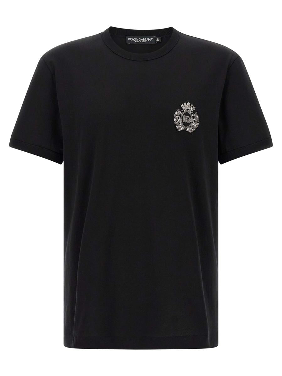 Dolce & Gabbana T-Shirt mit heraldischem Aufnäher